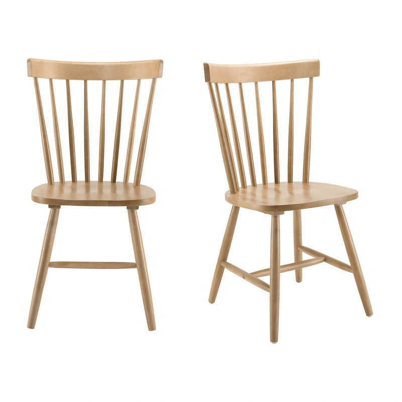 Chaises de salle à manger à dossier haut à barreaux Windsor de Bush Furniture – Lot de 2