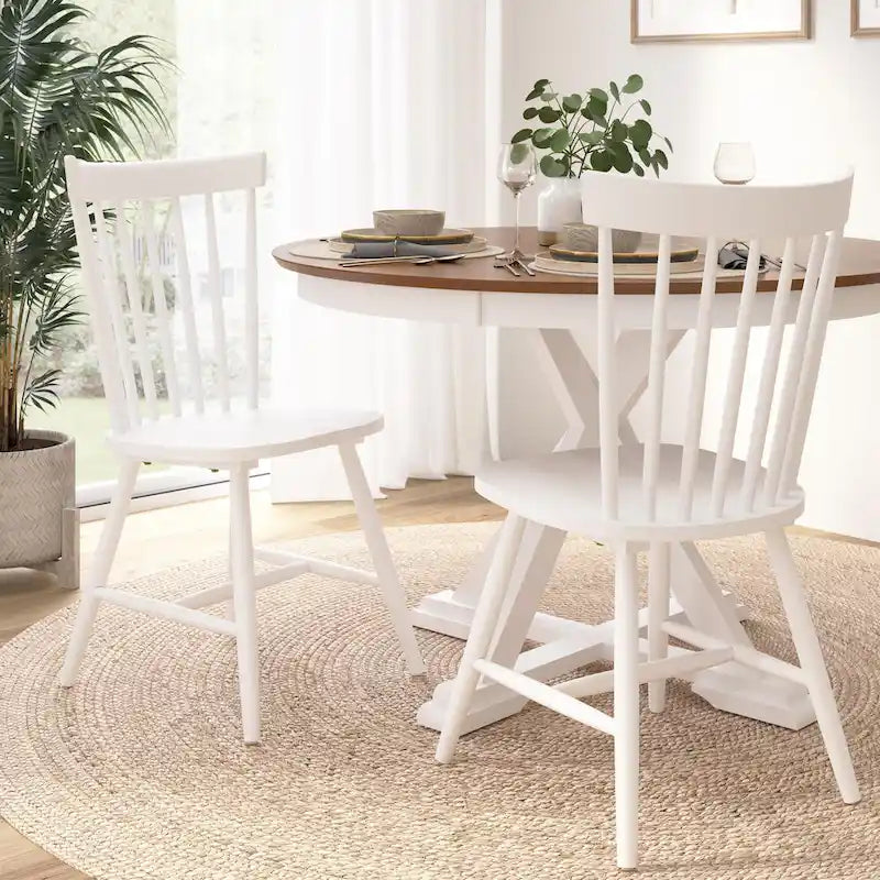 Chaises de salle à manger à dossier haut à barreaux Windsor de Bush Furniture – Lot de 2