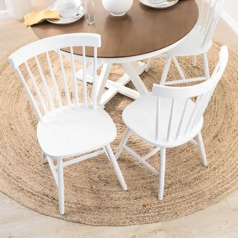 Chaises de salle à manger à dossier haut à barreaux Windsor de Bush Furniture – Lot de 2