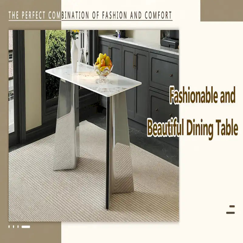Table à manger en pierre frittée