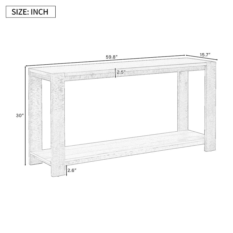Caractéristiques distinctives d'une console minimaliste avec étagère inférieure et quatre pieds, adaptée à une entrée, un couloir