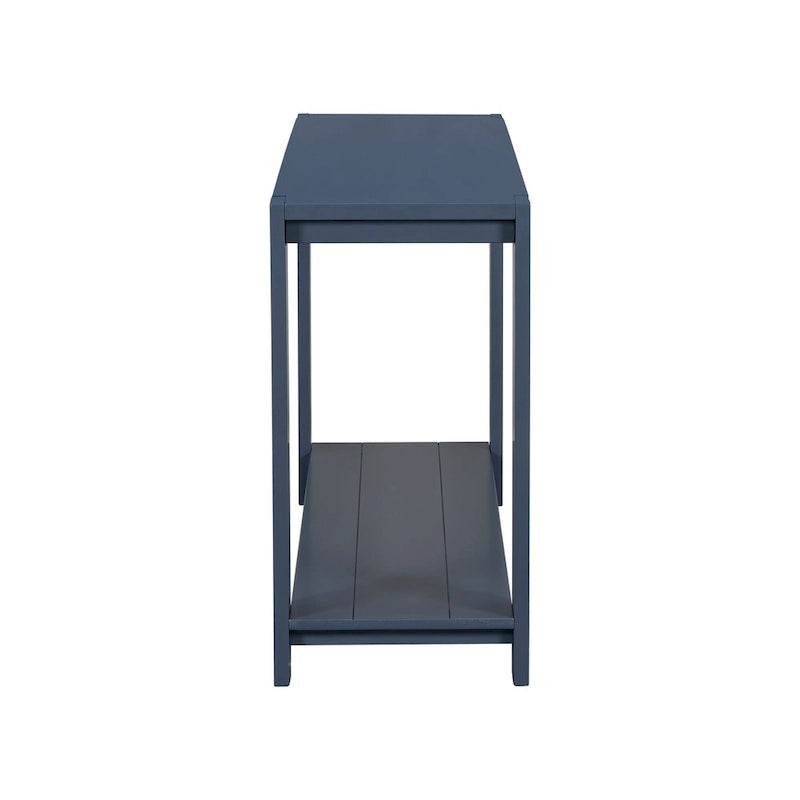 Caractéristiques distinctives d'une console minimaliste avec étagère inférieure et quatre pieds, adaptée à une entrée, un couloir