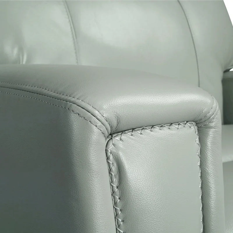 Causeuse inclinable électrique en cuir zéro gravité de 71,5 po avec appuie-tête électrique, port USB et USB-C