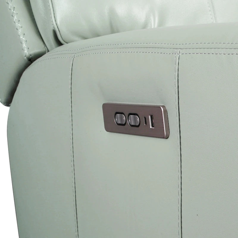 Causeuse inclinable électrique en cuir zéro gravité de 71,5 po avec appuie-tête électrique, port USB et USB-C