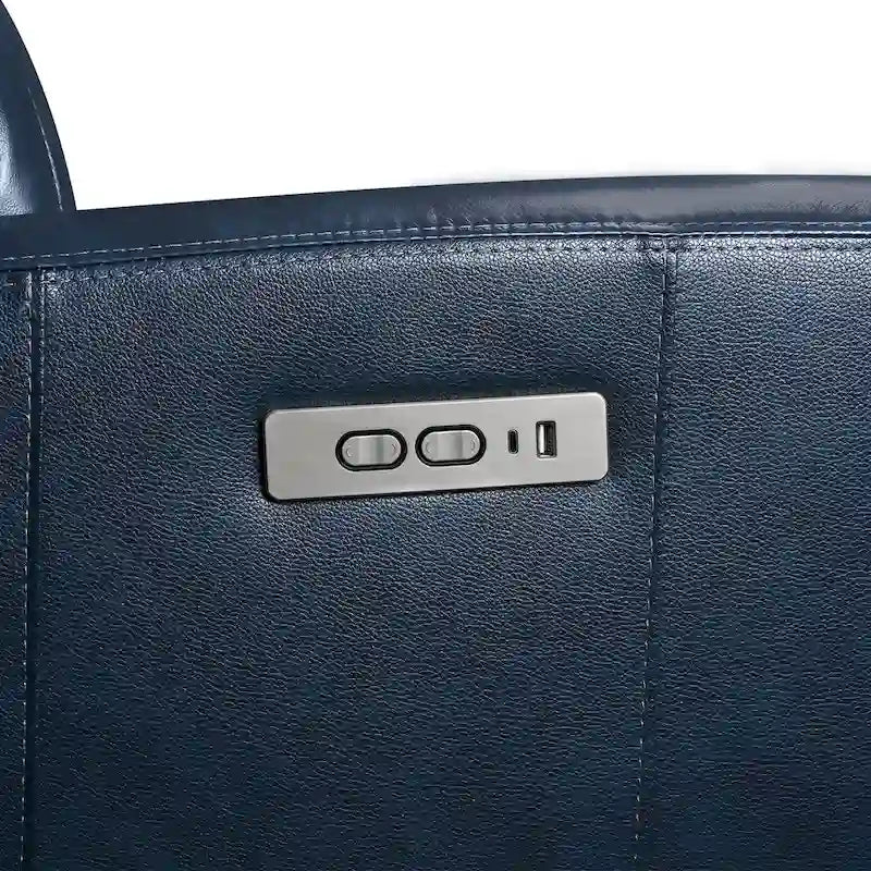 Causeuse inclinable électrique en cuir zéro gravité de 71,5 po avec appuie-tête électrique, port USB et USB-C