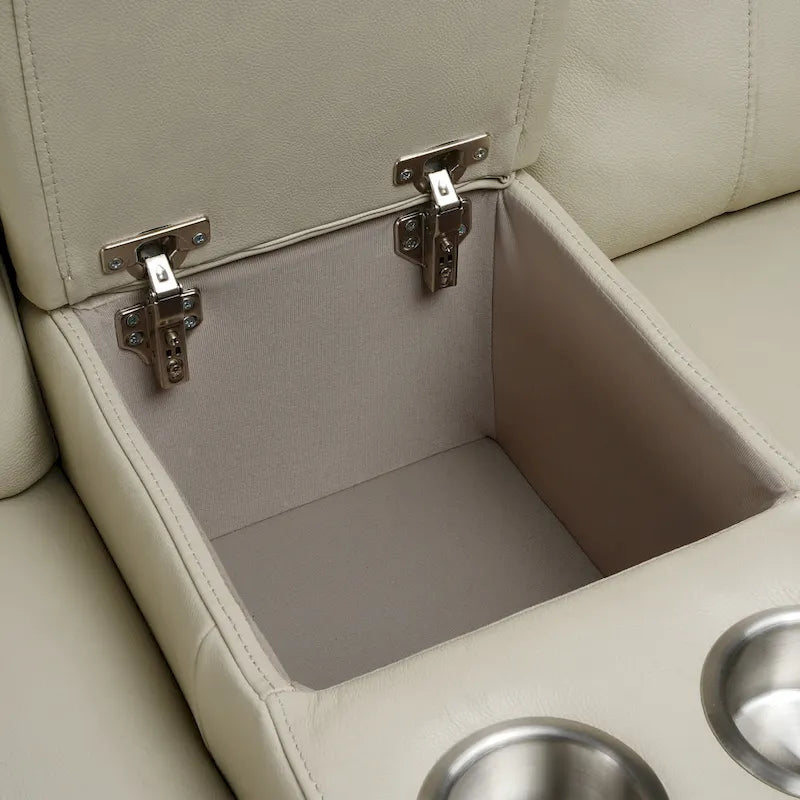 Causeuse inclinable électrique en cuir zéro gravité de 71,5 po avec appuie-tête électrique, port USB et USB-C
