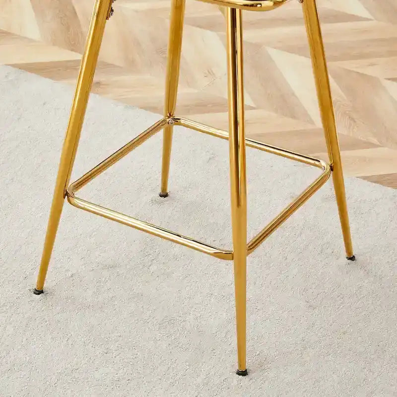 Un lot de 4 tabourets de bar rotatifs, équipés de coussins en lin respirant - Convient à la hauteur d'un îlot de cuisine.