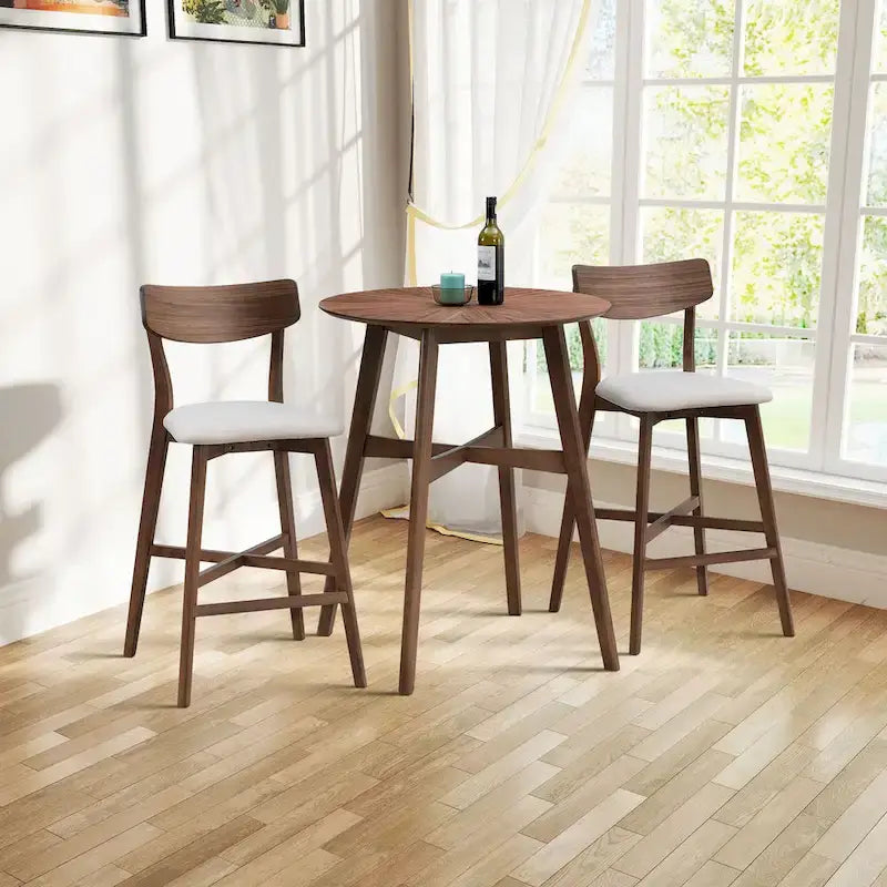 Lot de 2 tabourets de comptoir, tabourets de bar modernes avec dossier, tabourets de bar hauteur comptoir, chaises de comptoir rembourrées pour îlot de cuisine