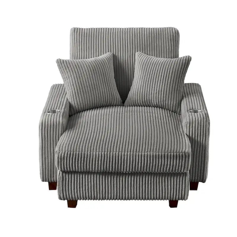 Chaise longue rembourrée avec dossier réglable