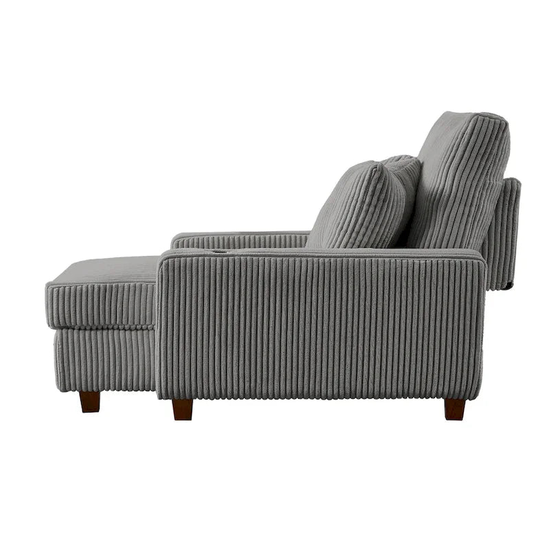 Chaise longue rembourrée avec dossier réglable