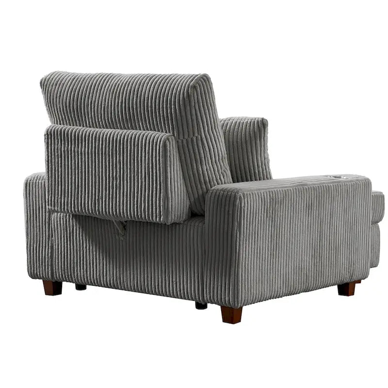 Chaise longue rembourrée avec dossier réglable