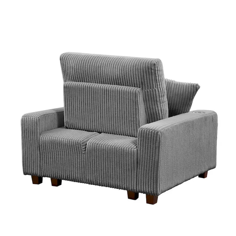 Chaise longue rembourrée avec dossier réglable