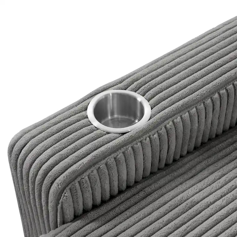 Chaise longue rembourrée avec dossier réglable