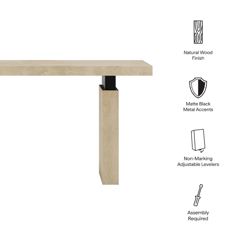 Console rectangulaire en bois Piston 52