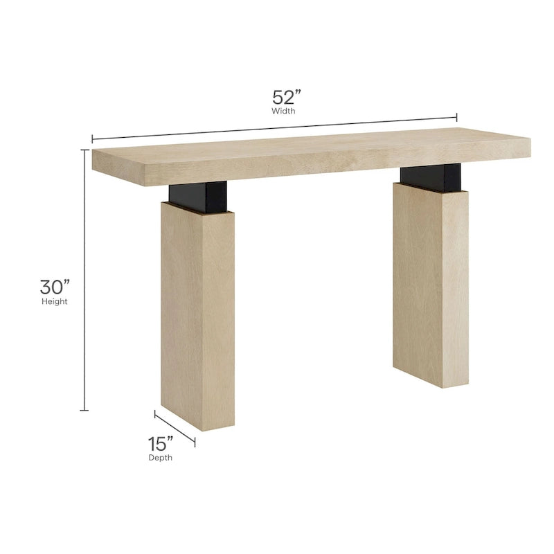 Console rectangulaire en bois Piston 52