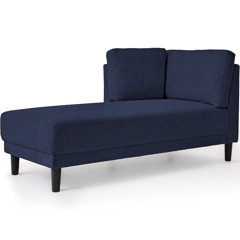 Canapé d'angle moderne en lin de 65 po avec coussins amovibles, canapé-lit, canapé de loisirs, chaise longue rembourrée