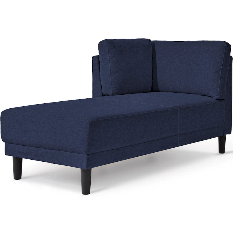 Canapé d'angle moderne en lin de 65 po avec coussins amovibles, canapé-lit, canapé de loisirs, chaise longue rembourrée