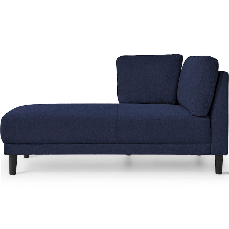 Canapé d'angle moderne en lin de 65 po avec coussins amovibles, canapé-lit, canapé de loisirs, chaise longue rembourrée