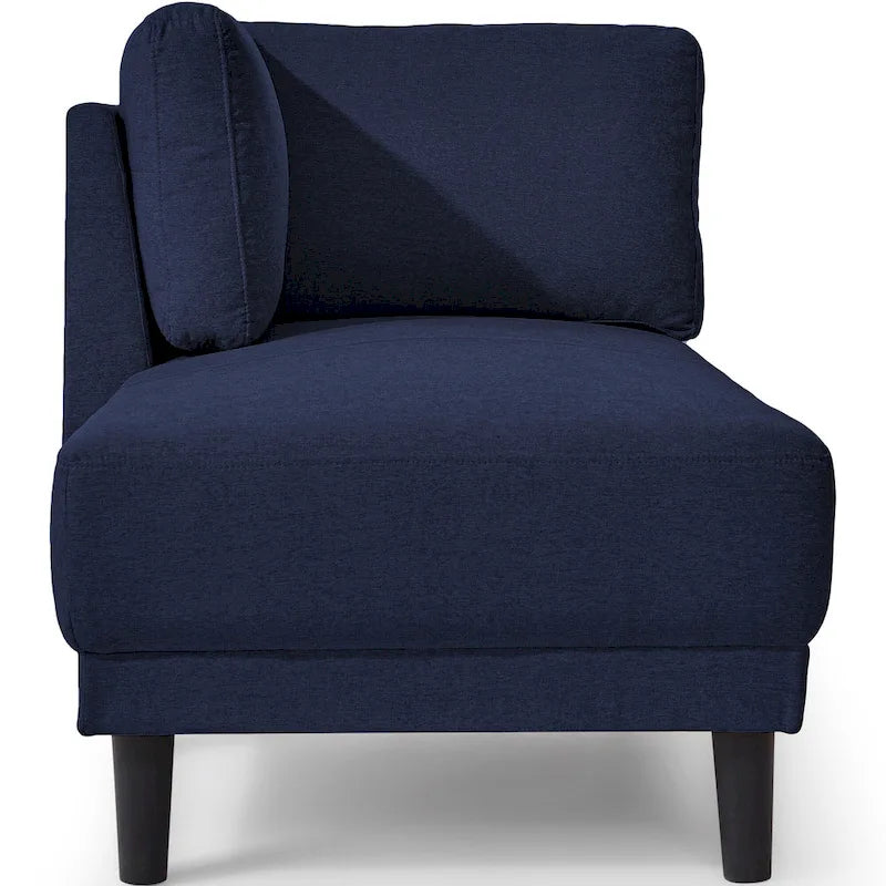 Canapé d'angle moderne en lin de 65 po avec coussins amovibles, canapé-lit, canapé de loisirs, chaise longue rembourrée