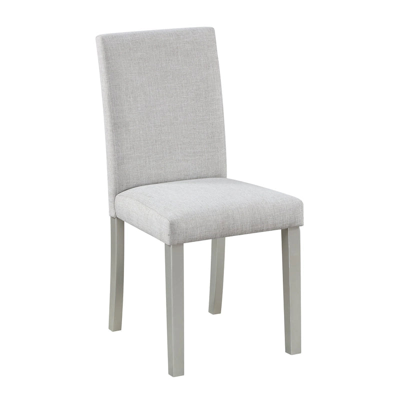 Lot de 2 chaises de salle à manger, chaises de cuisine et de salle à manger modernes, assise rembourrée en lin et pieds en bois d'hévéa