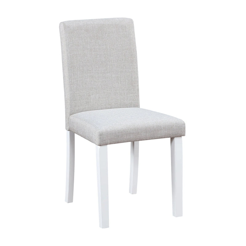 Lot de 2 chaises de salle à manger, chaises de cuisine et de salle à manger modernes, assise rembourrée en lin et pieds en bois d'hévéa