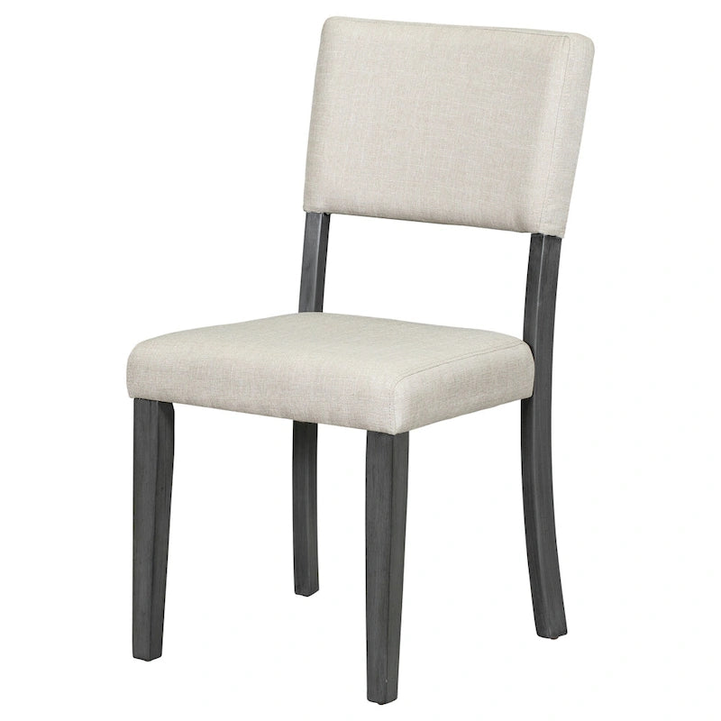 Ensemble de salle à manger rond 5 pièces rétro, ensemble de table à manger de cuisine style ferme avec pieds de table en tréteaux incurvés pour salle à manger
