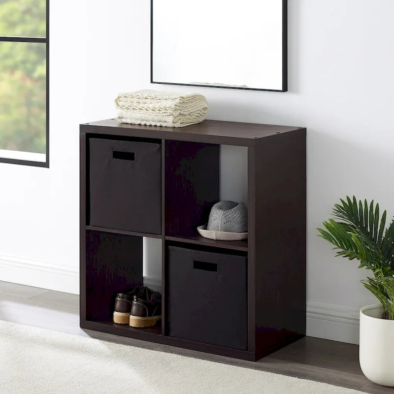 Meuble de rangement quatre cubes - 30 - Brun expresso