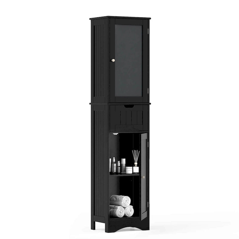 Meuble Colonne de Salle de Bain Costway avec Portes & - Voir Détails
