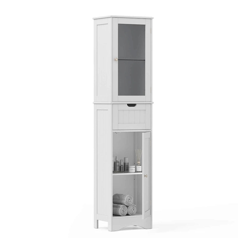 Meuble Colonne de Salle de Bain Costway avec Portes & - Voir Détails