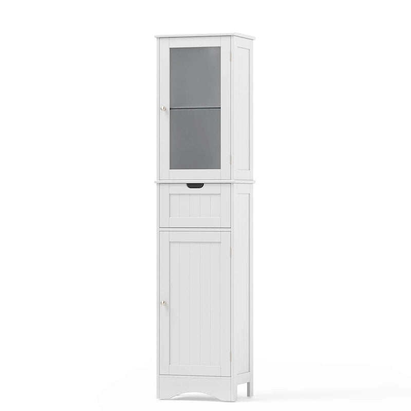 Meuble Colonne de Salle de Bain Costway avec Portes & - Voir Détails
