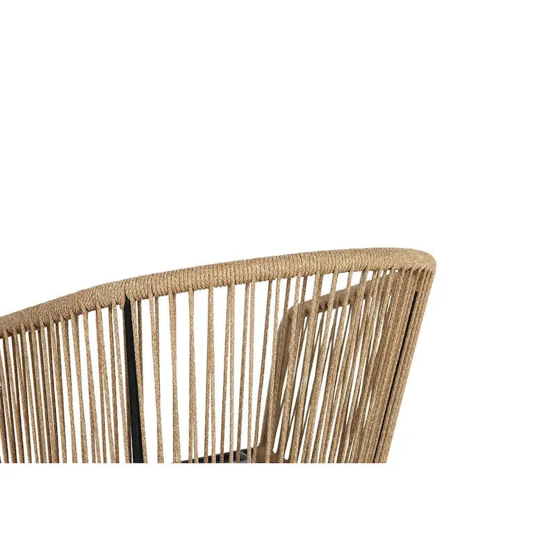 Lot de 4 tabourets de bar d'extérieur avec accoudoirs, chaises de bar en rotin tout temps avec dossier pour jardin, piscine, balcon