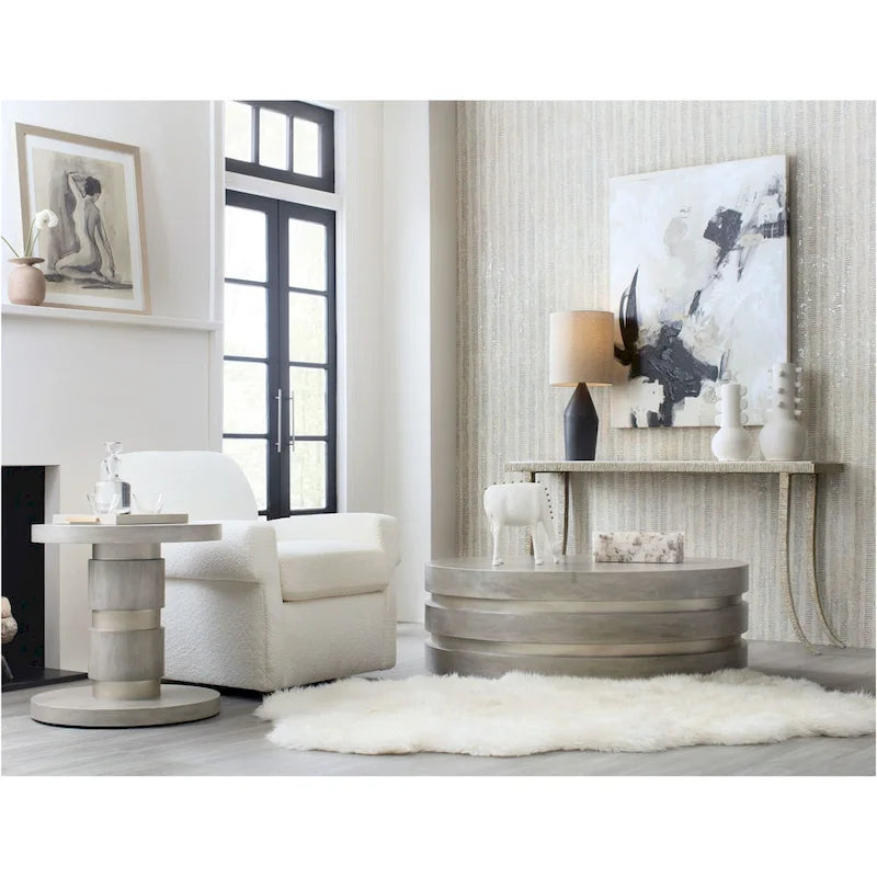 Console en métal Hooker Furniture 628-85669-00 Sabre, plateau en marbre de 14 po de largeur