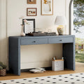 Console d'entrée en bois courbé avec rangement, 2 tiroirs, rustique