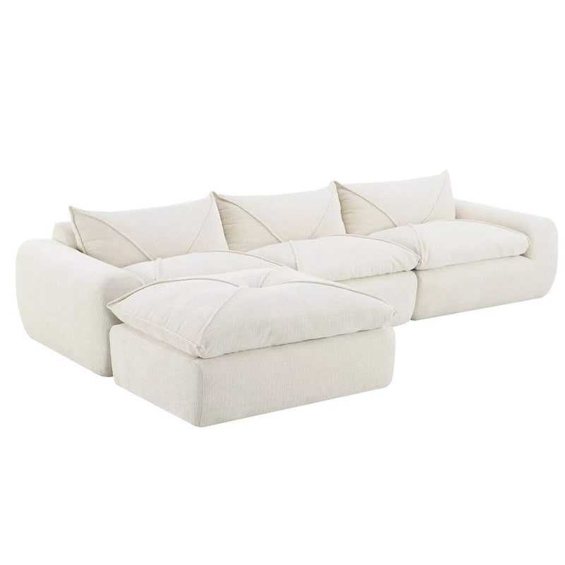 116  Canapé entièrement compressé avec mousse haute densité, chenille en particules
