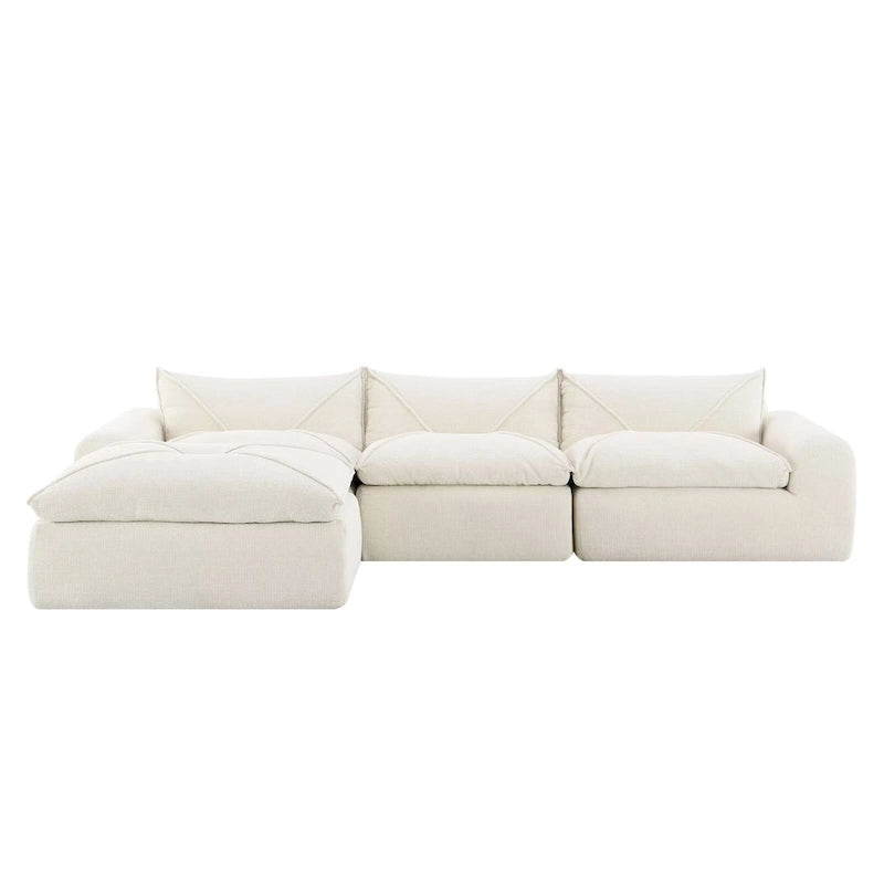 116  Canapé entièrement compressé avec mousse haute densité, chenille en particules