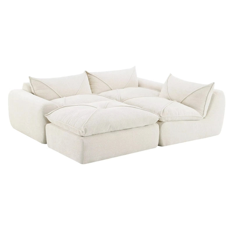 116  Canapé entièrement compressé avec mousse haute densité, chenille en particules