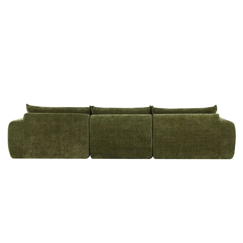 116  Canapé entièrement compressé avec mousse haute densité, chenille en particules