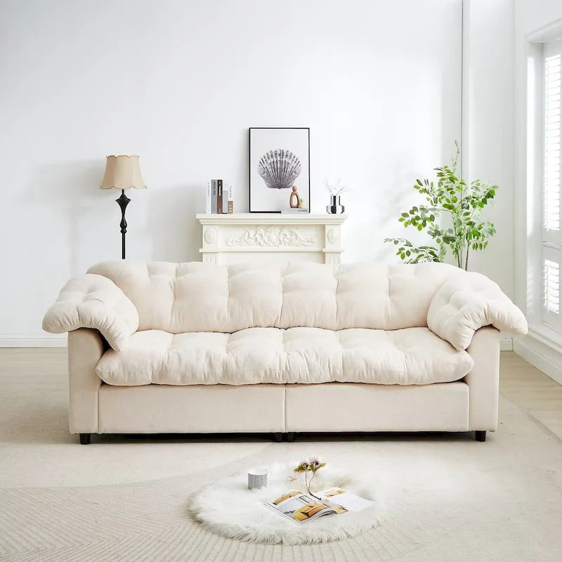 99.2  Canapé profond Chenille Confort, Canapé nuage moelleux tapissé