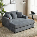Chaise longue surdimensionnée Canapé moderne avec oreillers, station de charge et porte-gobelets