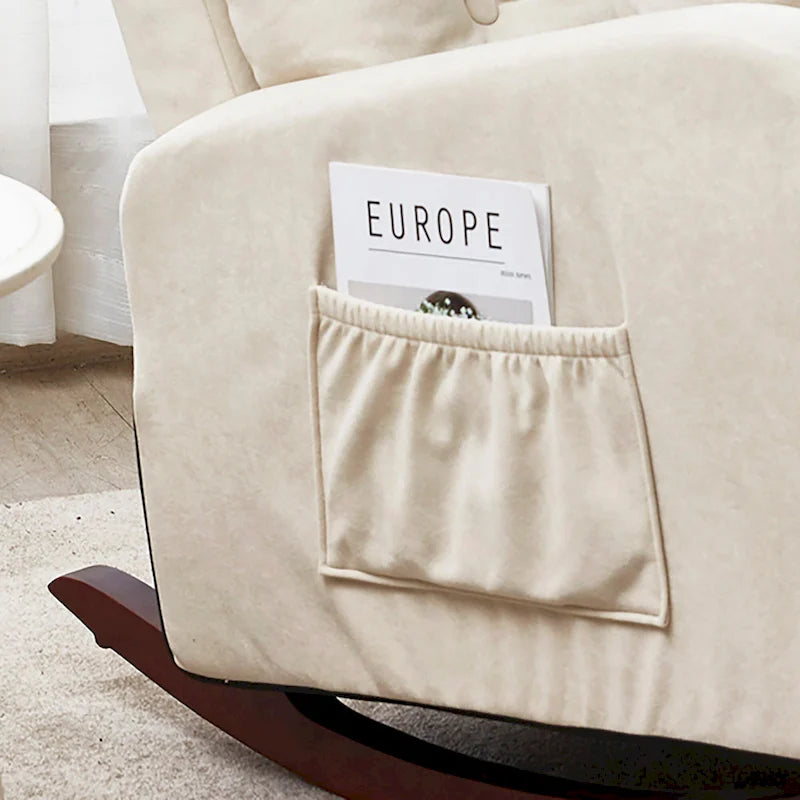 Fauteuil Inclinable Manuel Moderne - Canapé Inclinable Une Place Réglable Rembourré avec Poche pour Salon Chambre à Coucher