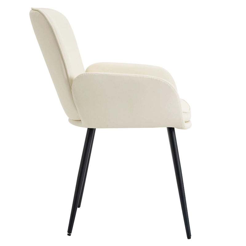Lot de 4 chaises de salle à manger anti-rayures pour chat avec pieds en métal doré