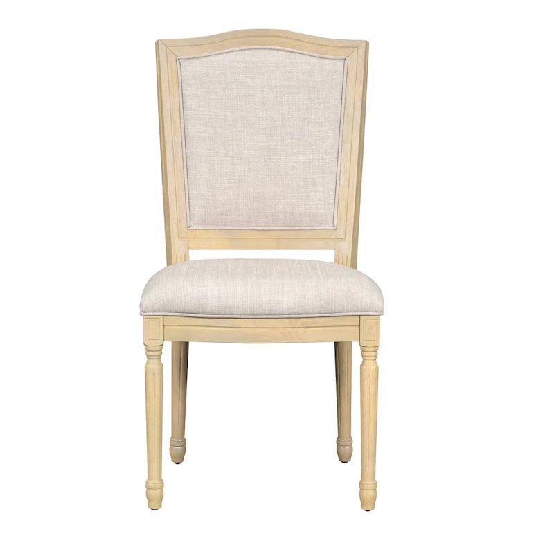 Ensemble table et chaises de salle à manger 7 pièces, table et chaises en bois massif avec table de salle à manger extensible, 2 tiroirs et 6 chaises rembourrées