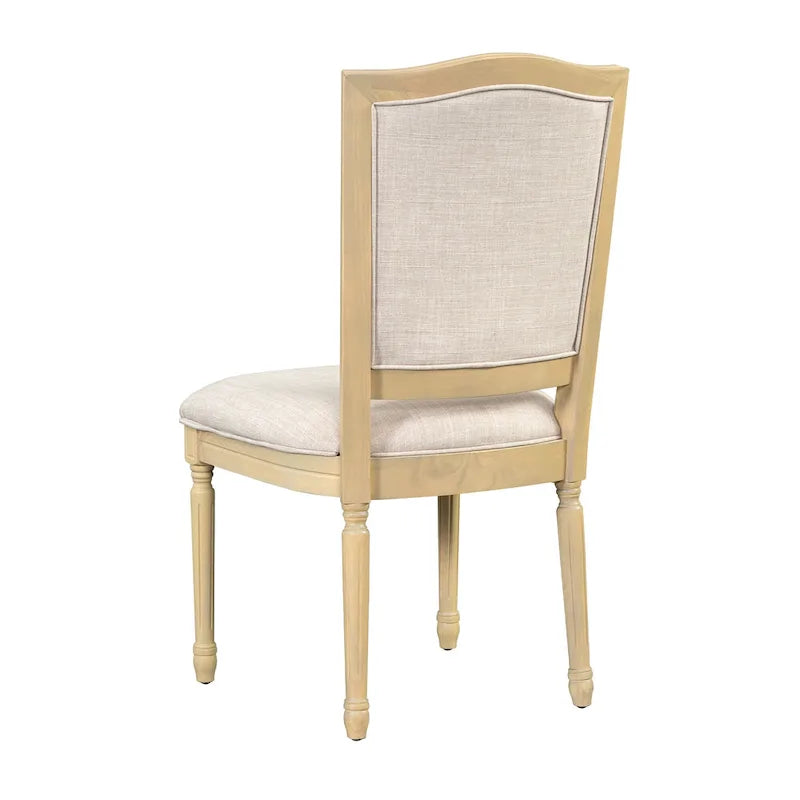 Ensemble table et chaises de salle à manger 7 pièces, table et chaises en bois massif avec table de salle à manger extensible, 2 tiroirs et 6 chaises rembourrées