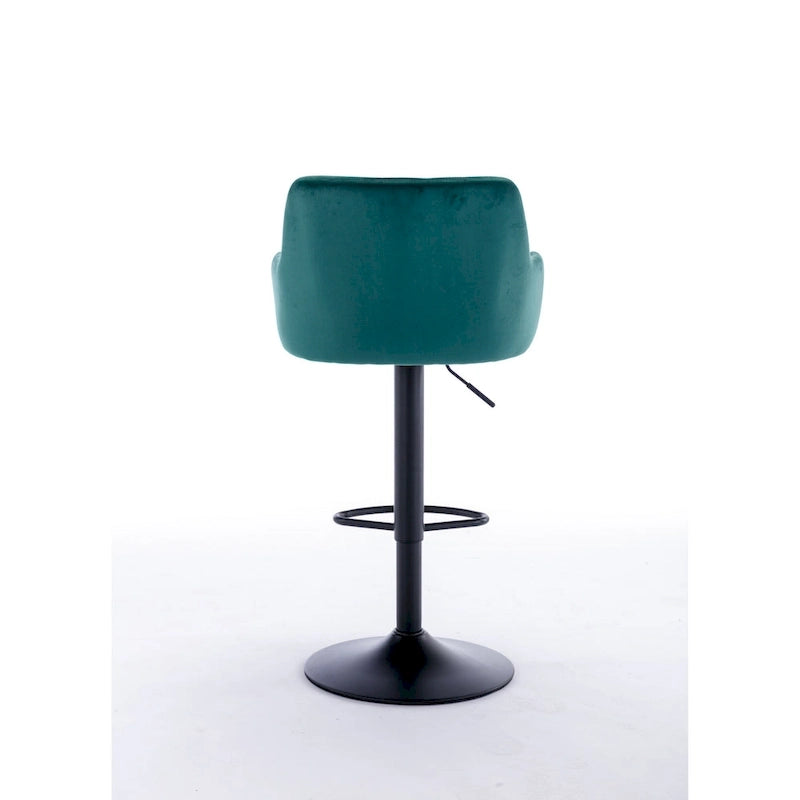 Tabourets de bar réglables hauteur comptoir, lot de 2, tabourets de bar pivotants sans accoudoirs avec repose-pieds, pour îlot de cuisine avec dossier