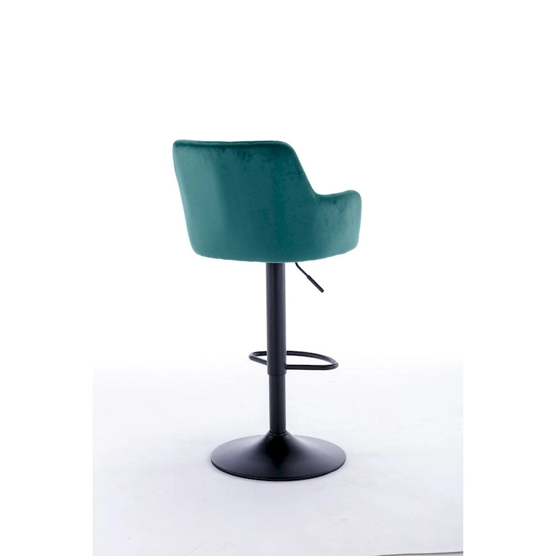 Tabourets de bar réglables hauteur comptoir, lot de 2, tabourets de bar pivotants sans accoudoirs avec repose-pieds, pour îlot de cuisine avec dossier