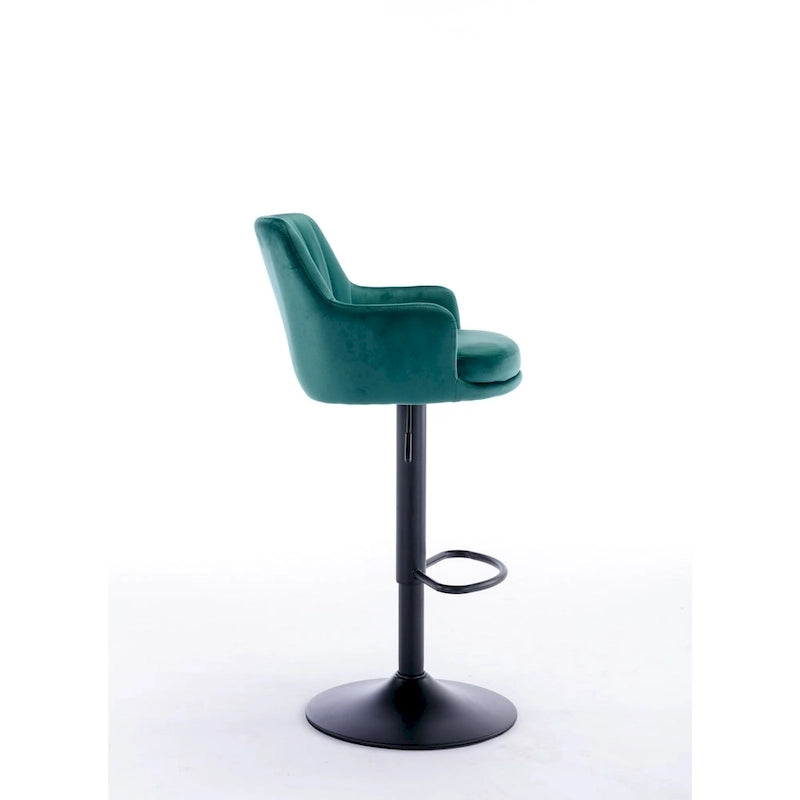 Tabourets de bar réglables hauteur comptoir, lot de 2, tabourets de bar pivotants sans accoudoirs avec repose-pieds, pour îlot de cuisine avec dossier