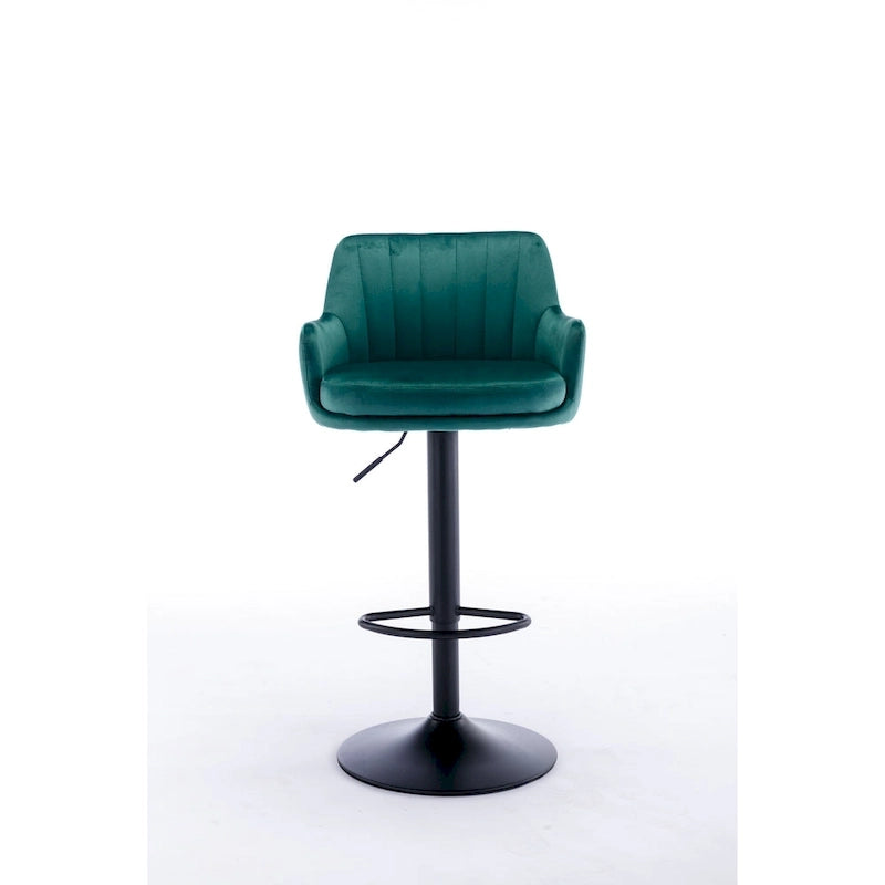 Tabourets de bar réglables hauteur comptoir, lot de 2, tabourets de bar pivotants sans accoudoirs avec repose-pieds, pour îlot de cuisine avec dossier