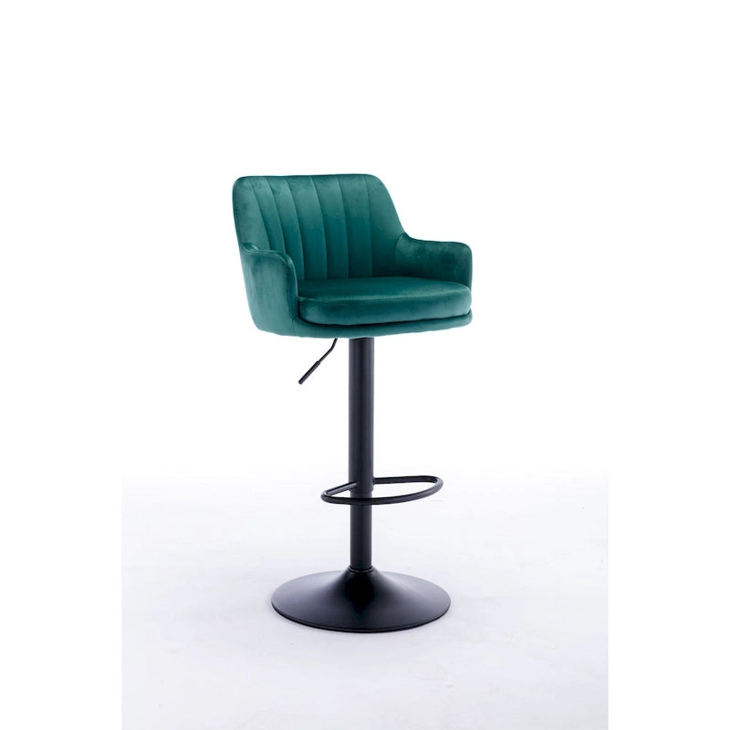 Tabourets de bar réglables hauteur comptoir, lot de 2, tabourets de bar pivotants sans accoudoirs avec repose-pieds, pour îlot de cuisine avec dossier
