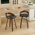 Lot de 2 tabourets de bar hauteur comptoir, chaises de salle à manger avec siège rembourré doux, tabouret de cuisine îlot avec repose-pieds et dossier bas