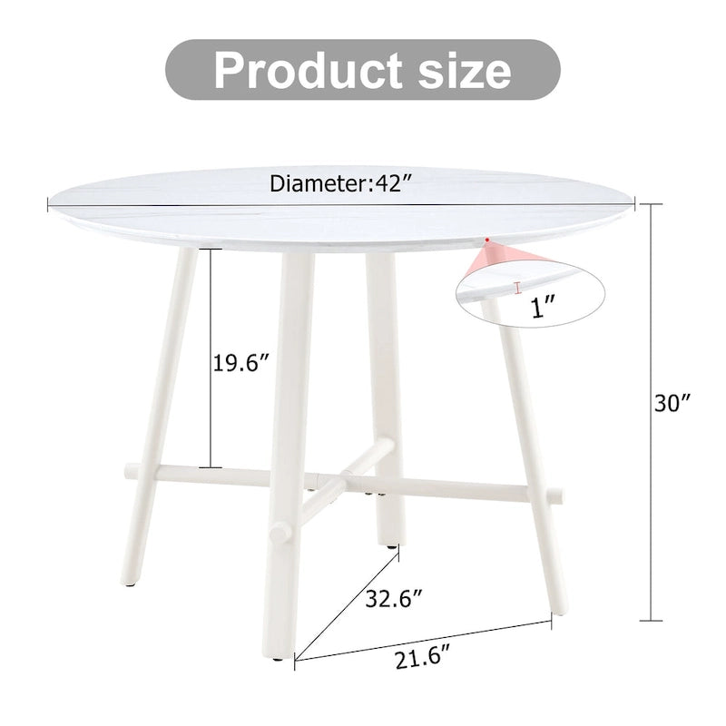 Table à manger ronde minimaliste et moderne 42